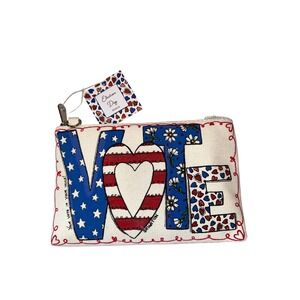 Brighton Election Day Pouch Coin Purse VOTE 2024‎ American Flag Stars Hearts